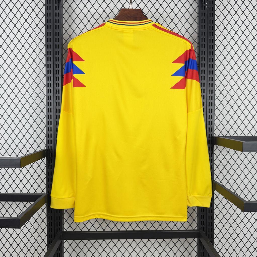 Colombia 1990 Home Retro Long Sleeve — Fan Version