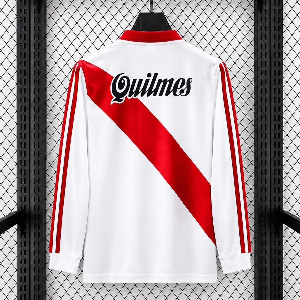 River Plate 1998/99 Home Long Sleeve Retro — Fan Version