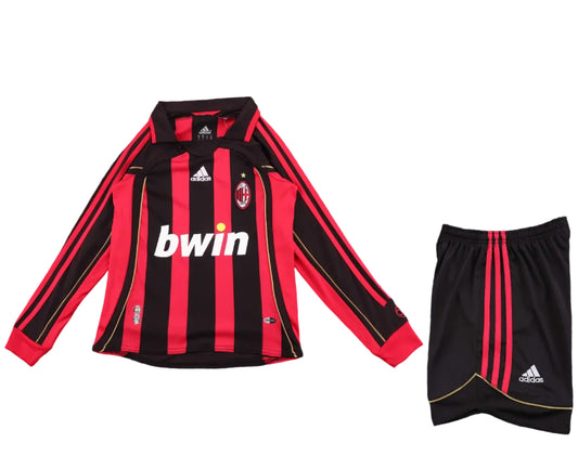AC Milan 2006/07 Home Long Sleeve — Kids Retro