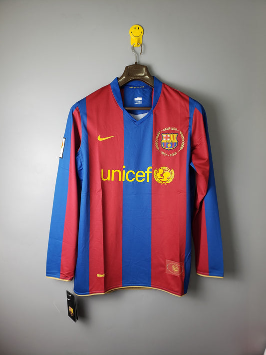 Barcelona 2008/09 Retro Home Long Sleeve — Fan Version