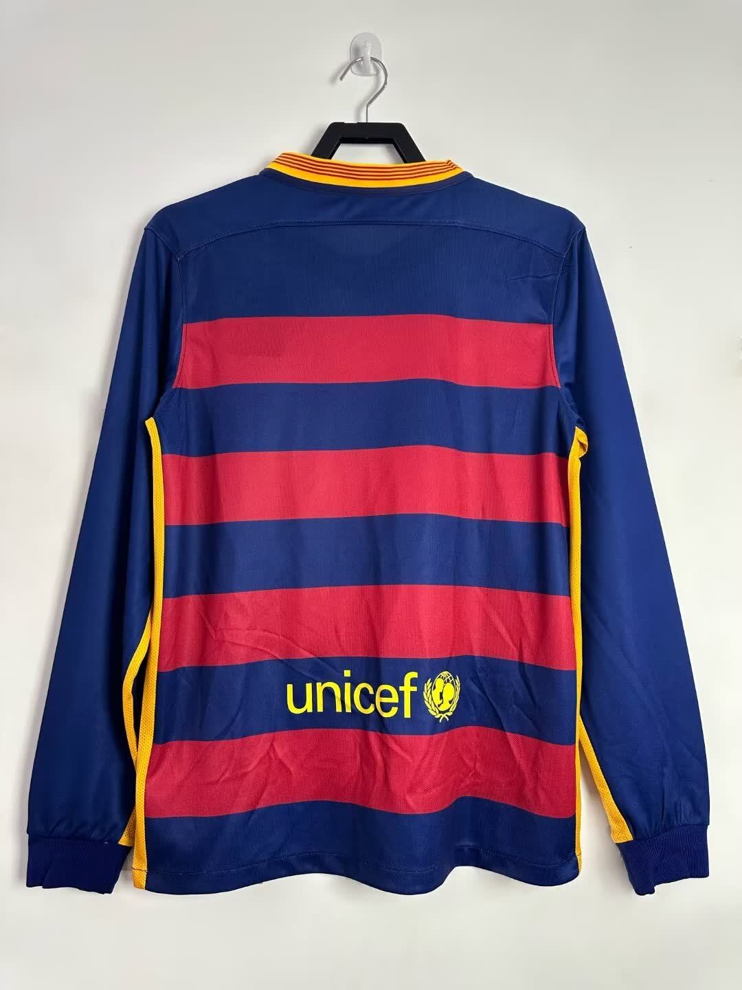 Barcelona 2015/16 Retro Home Long Sleeve — Fan Version