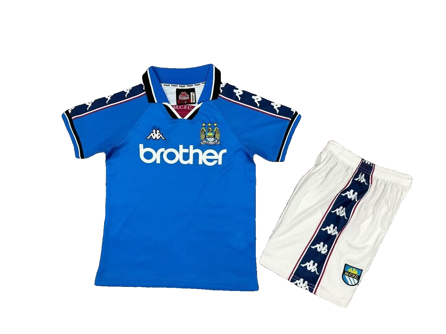 Manchester City 1997/98 Home Retro Shirt - Kids Fan Version (Alt)