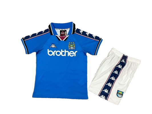 Manchester City 1997/98 Home Retro Shirt - Kids Fan Version (Alt)