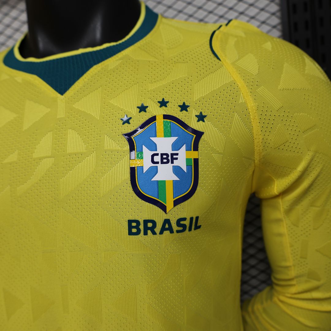 Brazil 2026/27 Home Long Sleeve — Player Version