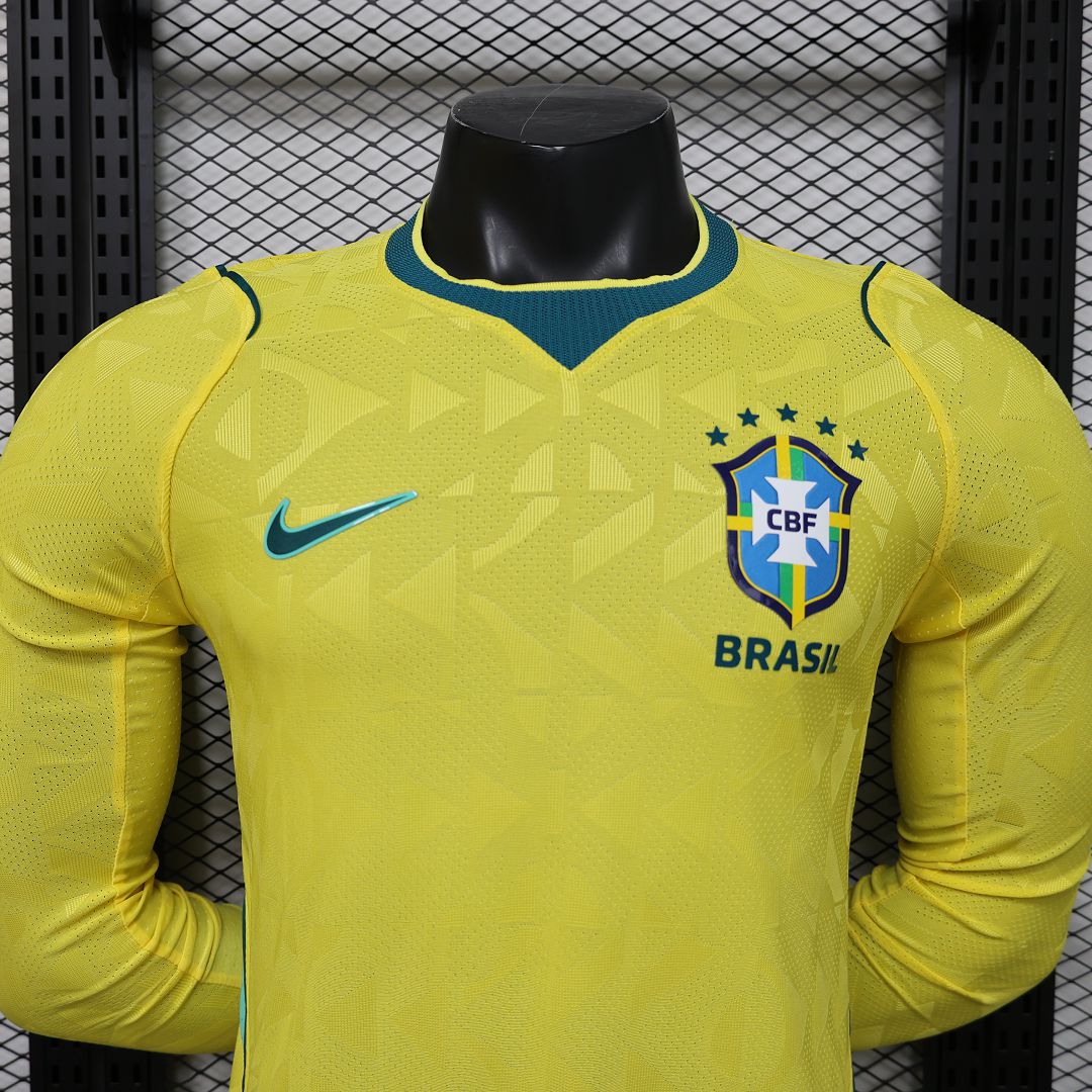 Brazil 2026/27 Home Long Sleeve — Player Version