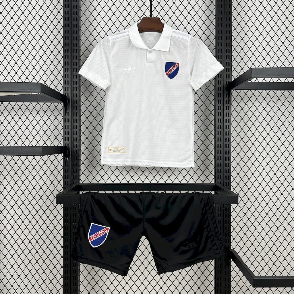 Colo-Colo 2025/26 100th Anniversary White Special Edition — Kids Kit