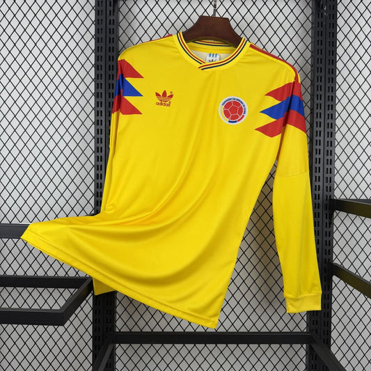 Colombia 1990 Home Retro Long Sleeve — Fan Version