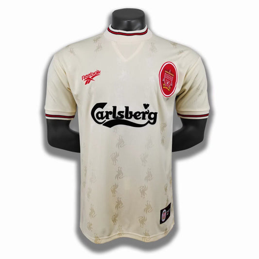Liverpool 1996/97 Away Retro Shirt (Ecru) - Fan Version