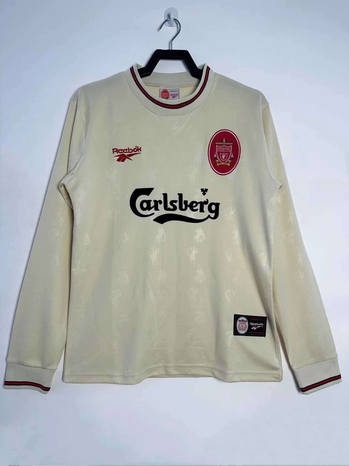 Liverpool 1996/97 Away Retro Shirt (Ecru) - Fan Version (Alt)