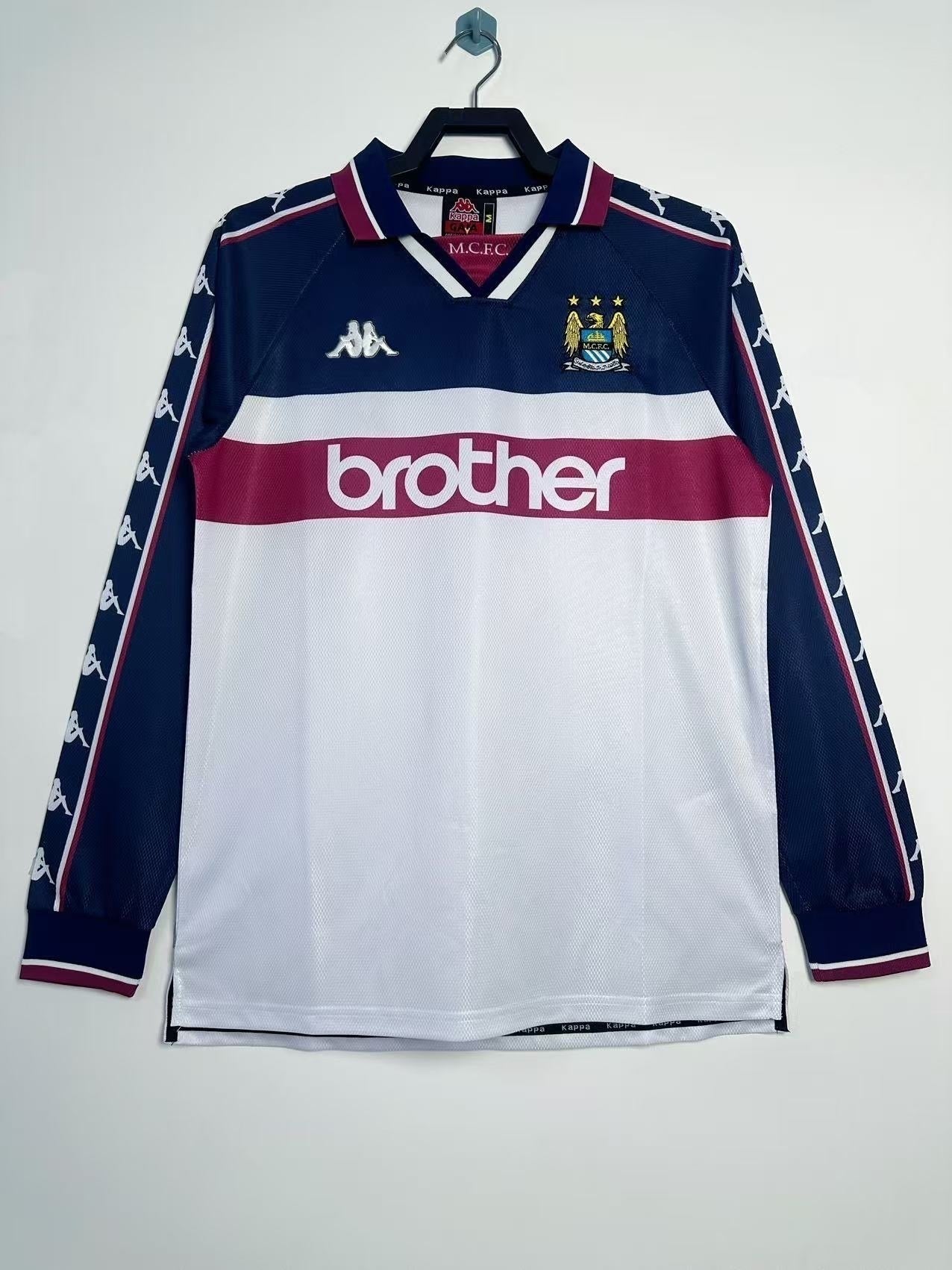 Manchester City 1997/98 Away Long Sleeve Retro Shirt - Fan Version
