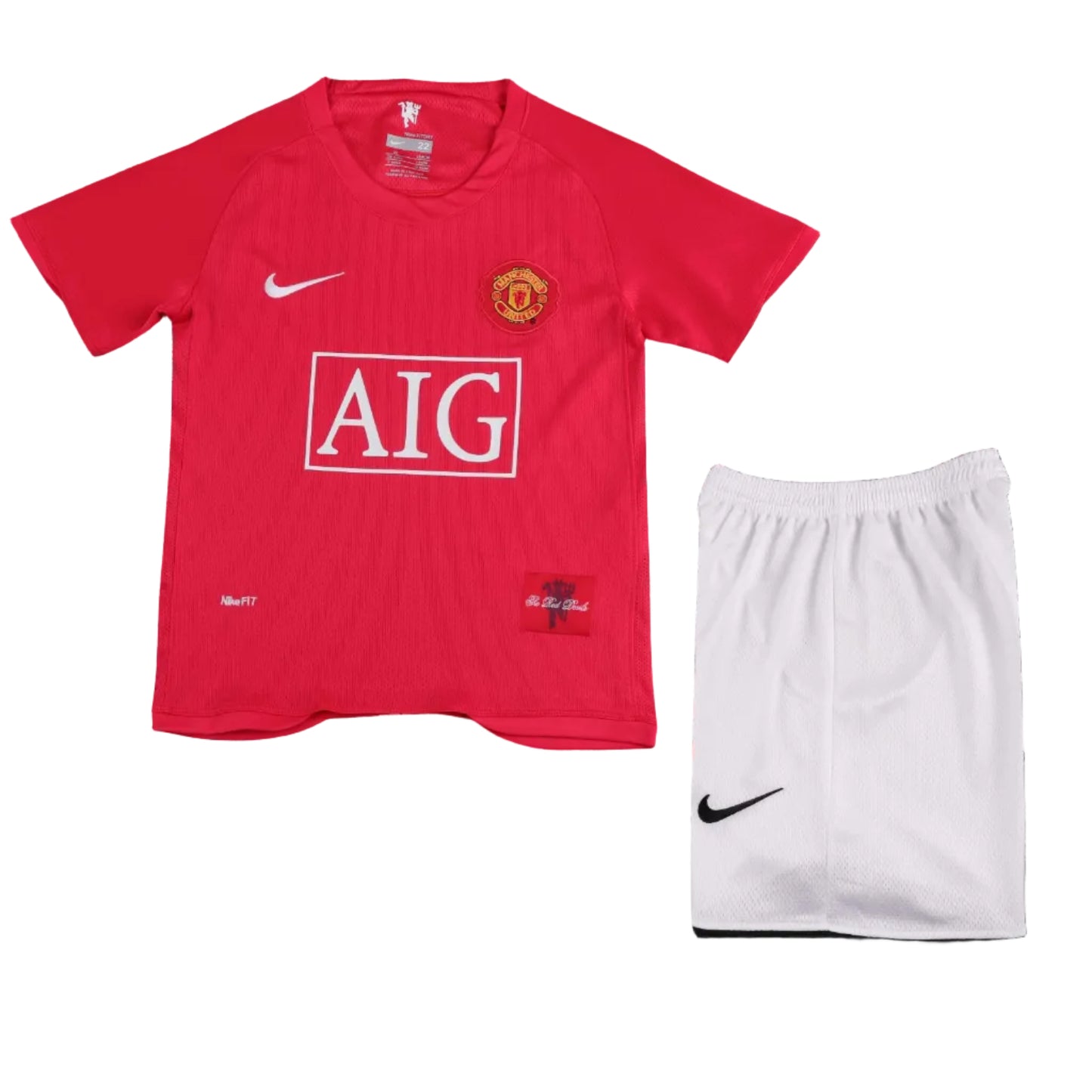 Manchester United 2007/08 Retro Home — Kids Kit