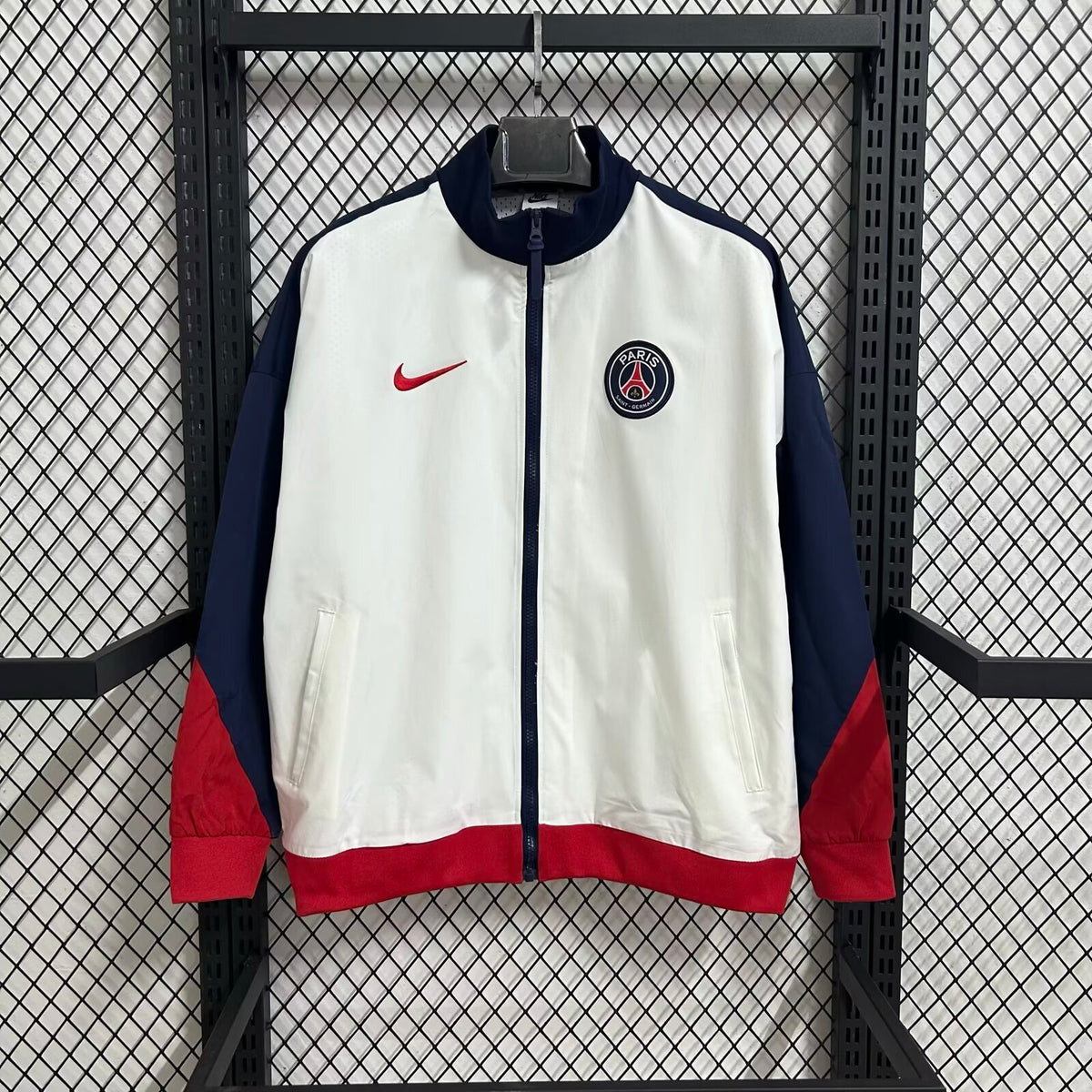 Paris Saint-Germain 2025/26 Windbreaker (White) — Fan Version