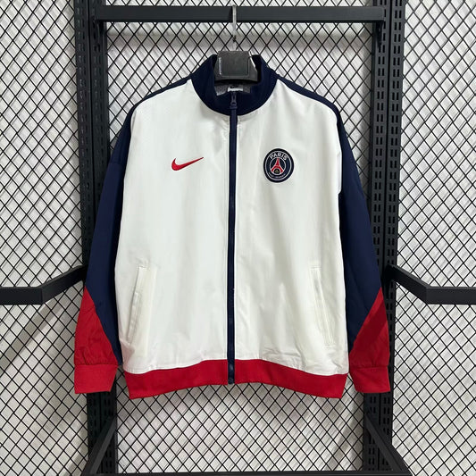 Paris Saint-Germain 2025/26 Windbreaker (White) — Fan Version