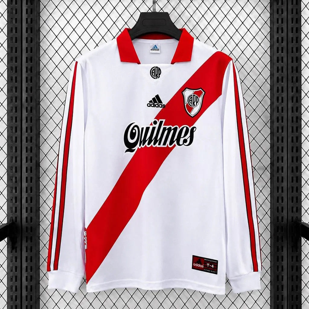 River Plate 1998/99 Home Long Sleeve Retro — Fan Version