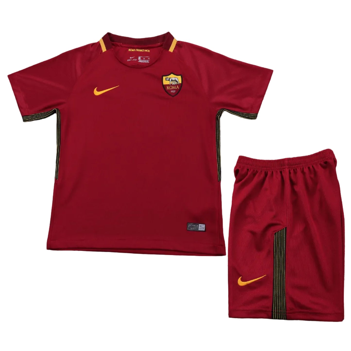 AS Roma 2017/18 Home Retro Shirt - Kids Fan Version