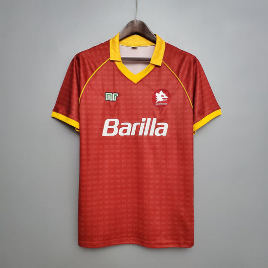 AS Roma 1990/91 Home Long Sleeve Retro Shirt - Fan Version