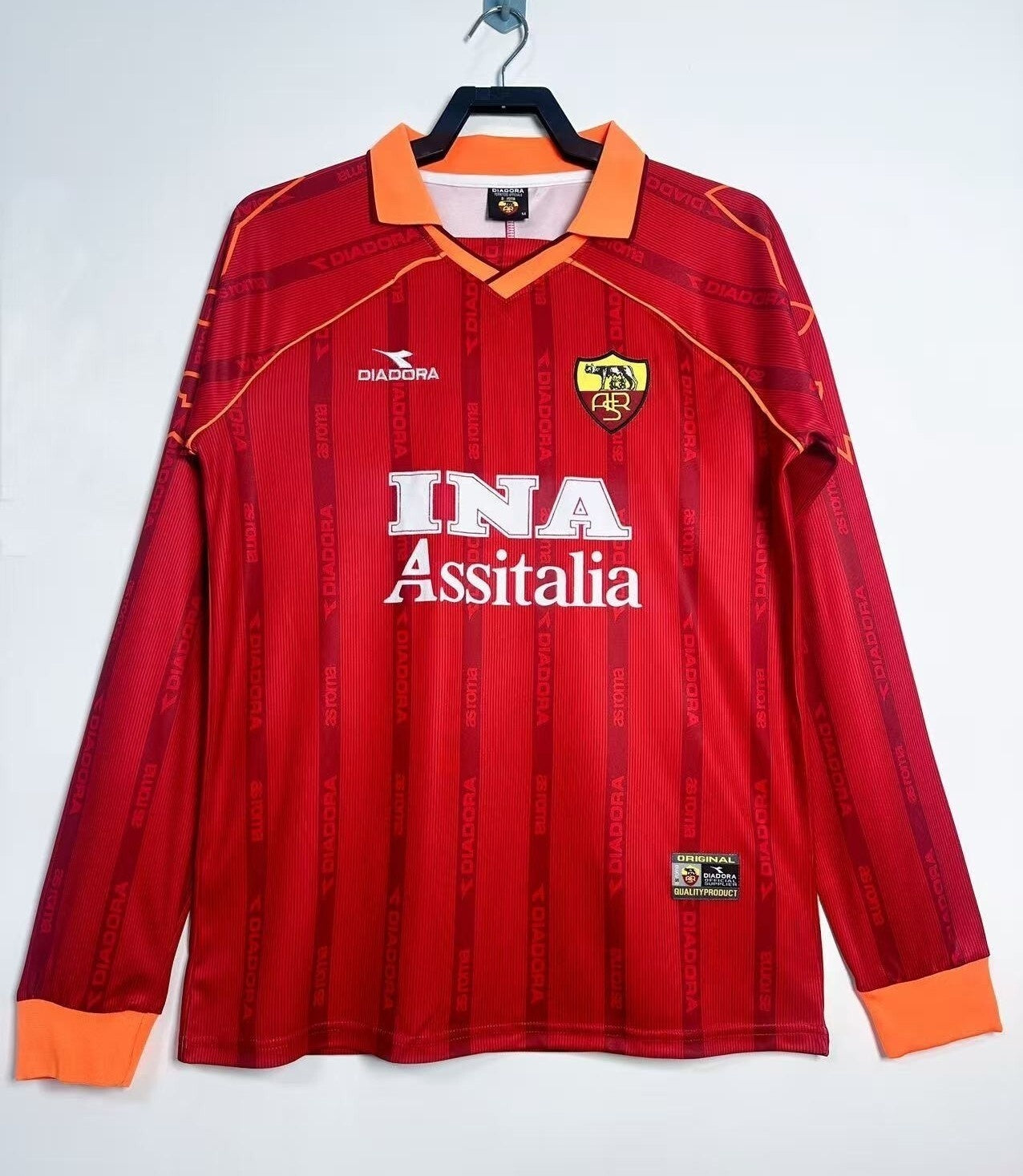 AS Roma 1999/2000 Home Long Sleeve Retro Shirt - Fan Version