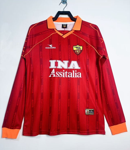 AS Roma 1999/2000 Home Long Sleeve Retro Shirt - Fan Version